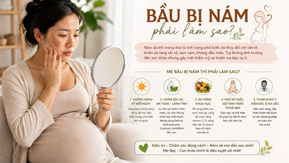 Bầu bì bị nám thì phải làm sao?