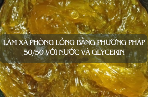 Làm xà phòng lỏng bằng phương pháp 50/50 với nước và glycerin